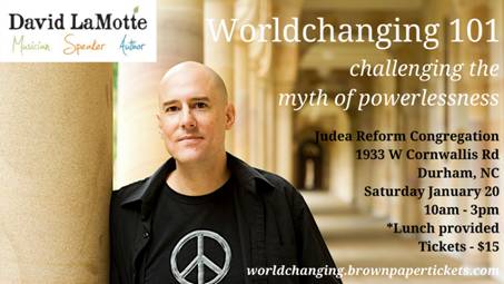*POSTPONED* Worldchanging 101 Workshop with David Lamotte