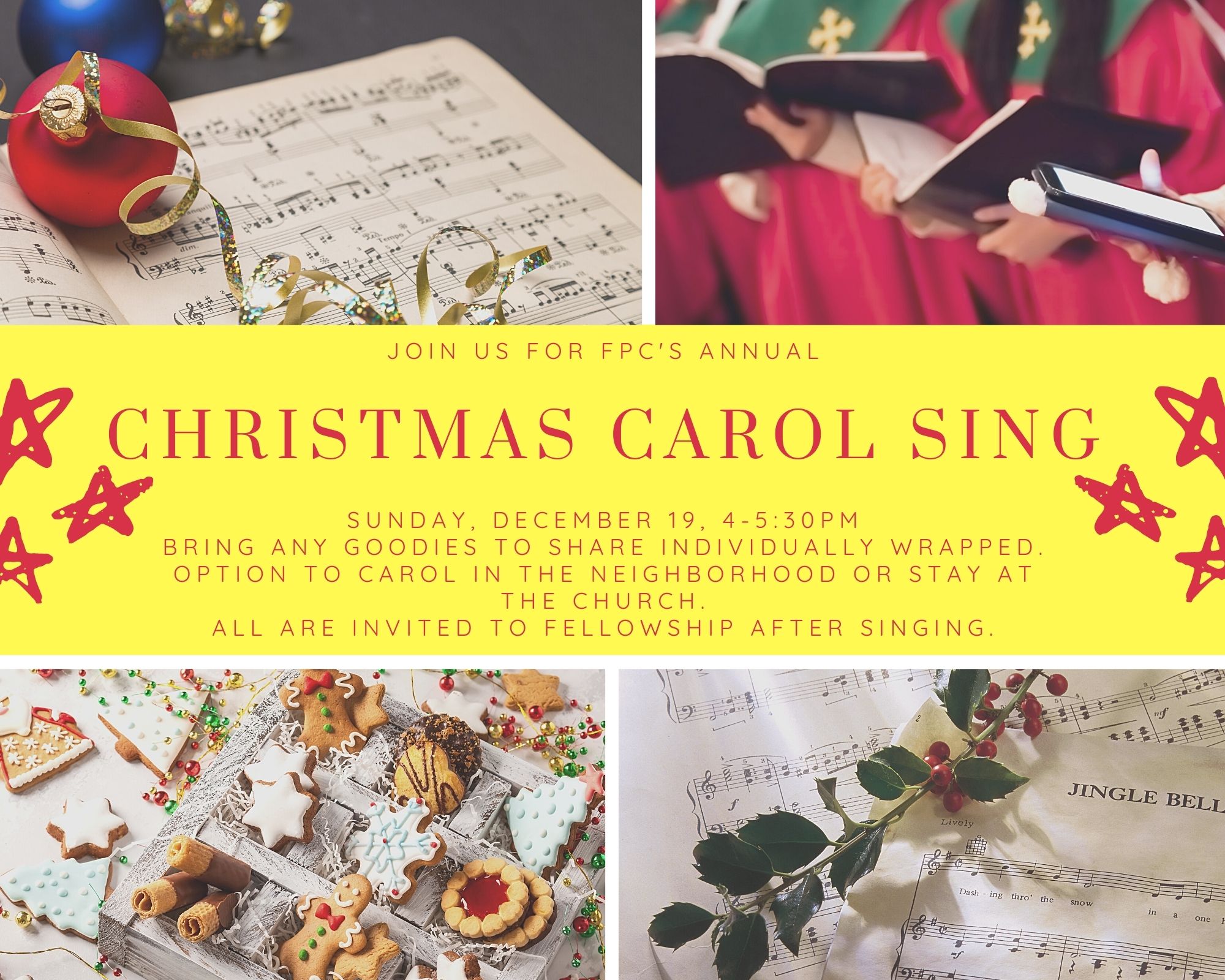 Sing Carols and Exchange Sweet & Savory Treats