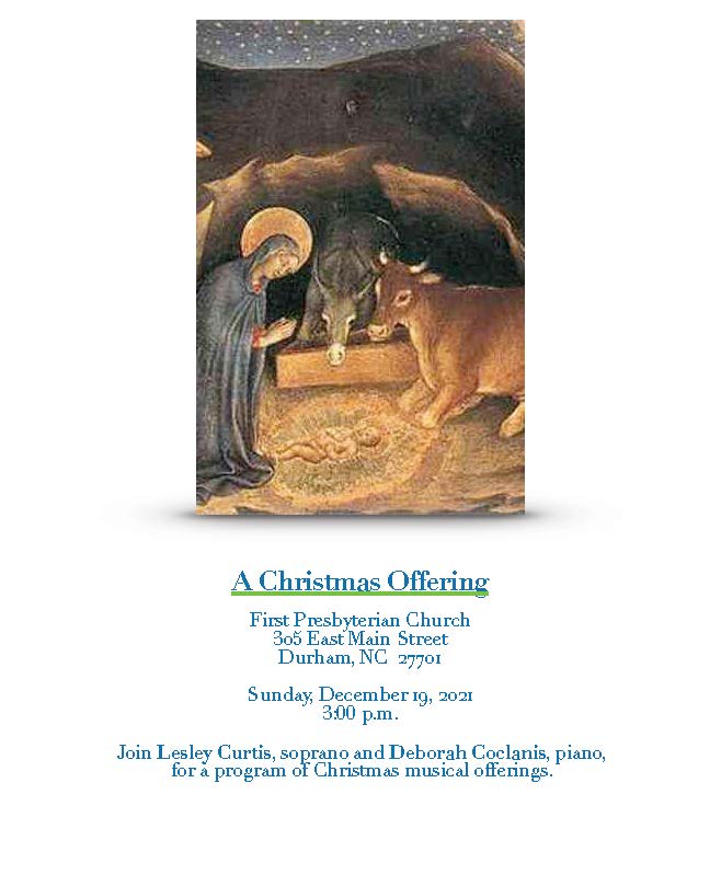 Lesley Curtis presents “A Christmas Offering”